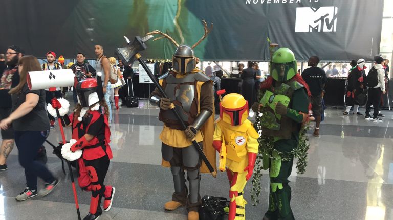 Fans in costume attend New York Comic Con at the Javits Center in Manhattan on Oct. 6, 2016. 