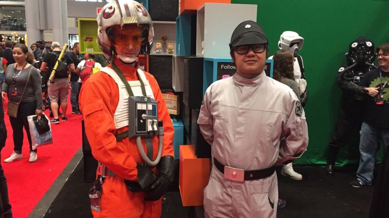 Fans in costume attend New York Comic Con at the Javits Center in Manhattan on Oct. 6, 2016.