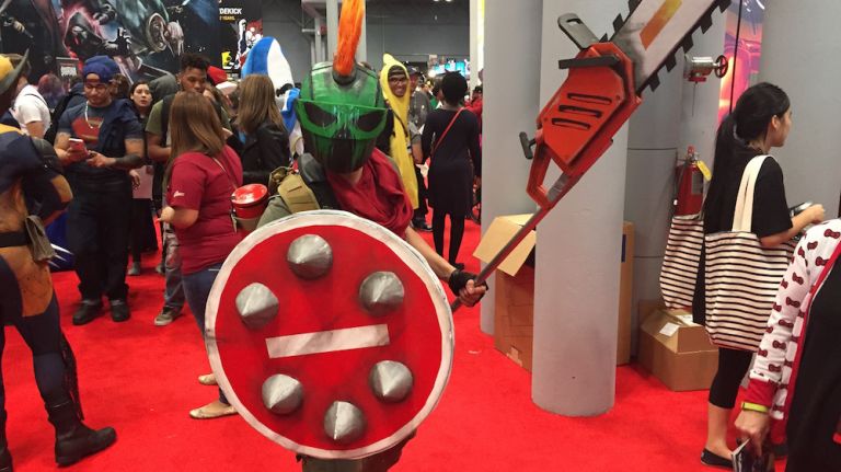 A fan in costume attends New York Comic Con at the Javits Center in Manhattan on Oct. 6, 2016.