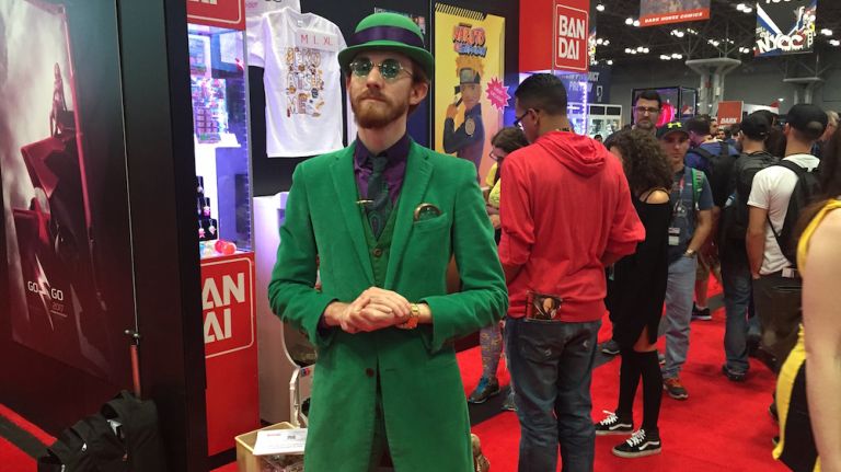 A fan in costume attends New York Comic Con at the Javits Center in Manhattan on Oct. 6, 2016.