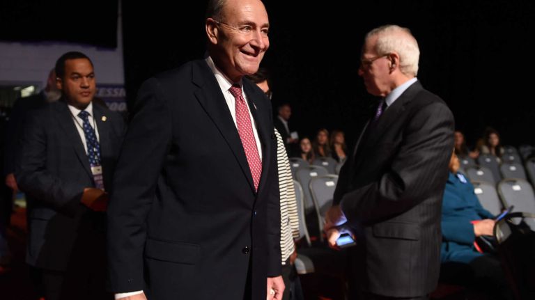 Presidential debate at Hofstra: Photos from the scene 18 Sen. Charles Schumer arrives to the hall prior to the presidential debate on Sept. 26, 2016.