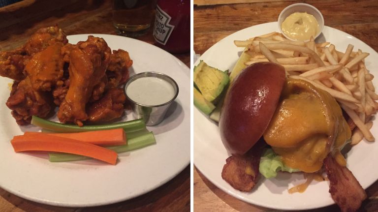 Spend happy hour at Habitat, located at 988 Manhattan Ave., where you can enjoy a rotating selection of craft beers paired with tasty bar food staples. Try the wings -- listed on the menu as 