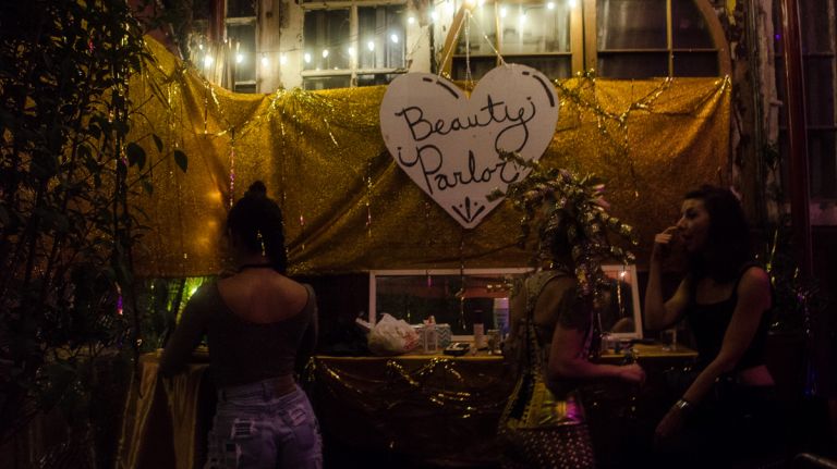 Forget to dress up? For attendees who decide to tag along with their friends at the last minute, the House of Yes will sometimes set up a 