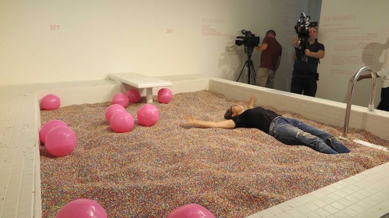 They may look like tasty, sugary bites that will explode with flavor in your mouth, but they're not. They feel like little plastic pieces, though the exact material is something the museum will not disclose. 