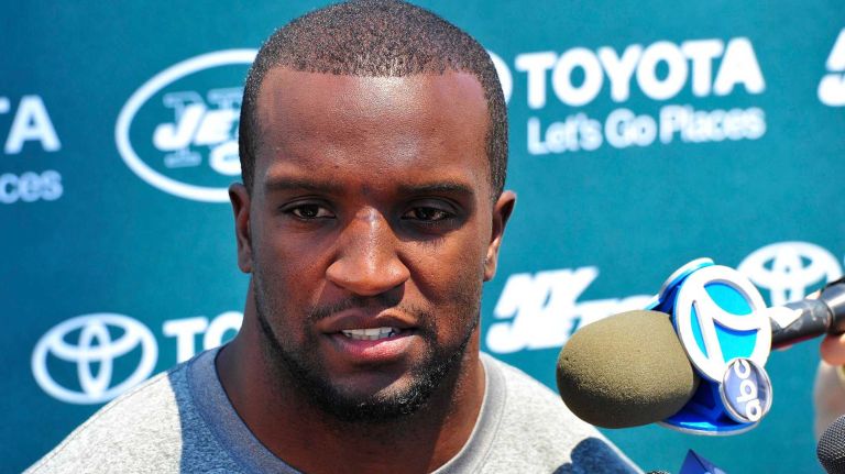 <p>New York Jets inside linebacker David Harris speaks with the media at Atlantic Health Jets Training Center in Florham Park, New Jersey on Wednesday, July 27, 2016, on reporting day for NFL training camp.</p>