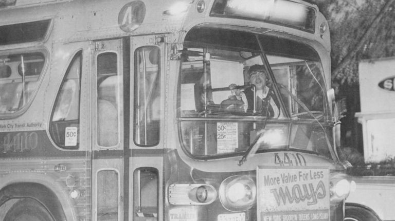 Old NYC bus photos: Take a drive down the streets of NYC history 26 A bus driver waits at a layover stop at Springfield Boulevard and Jamaica Avenue in Queens Village on April 25, 1978.