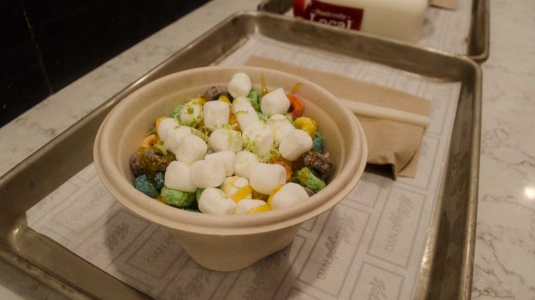 For instance, why not pour some marshmallows and jam into your bowl of Froot Loops?