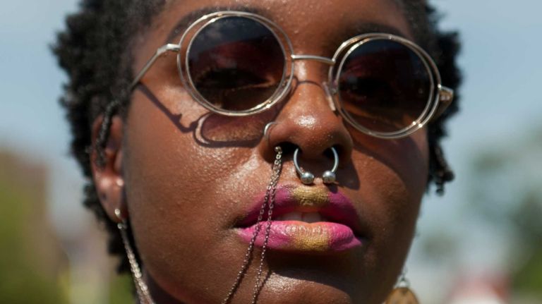 Afropunk Fest in Brooklyn 29 An attendee at the Afropunk music festival at Commodore Barry Park in Brooklyn on Saturday, Aug. 27, 2016.