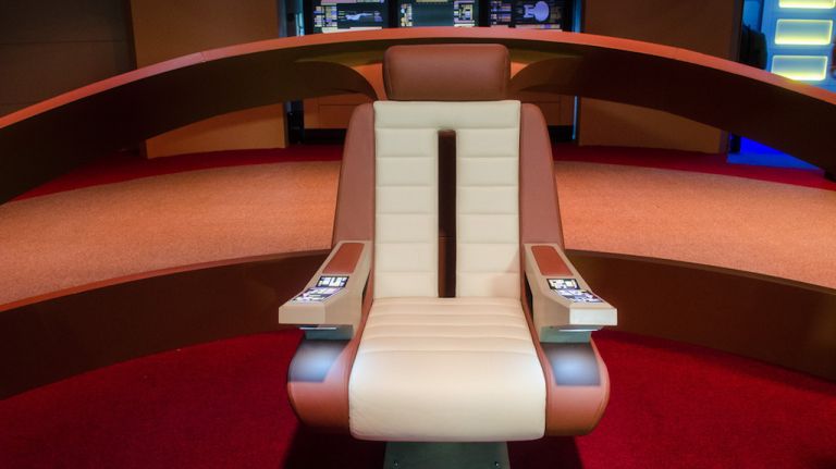 Finally, before you complete training as a cadet recruit and leave the Starfleet Academy, you can't miss the opportunity to sit in the captain's chair -- situated right in the middle of the bridge from 