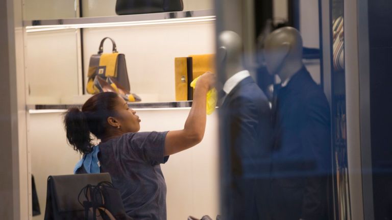 Oculus shopping mall at WTC, with Eataly, Apple Store and more, debuts Tuesday 11 A Hugo Boss employee prepares a day ahead of the store's opening at the Oculus shopping mall in the transportation hub between 2 World Trade Center and 3 World Trade Center on Aug. 15, 2016.