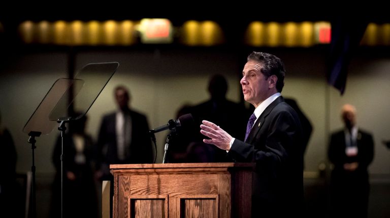 Gov. Andrew Cuomo and Mayor Bill de Blasio are muscling to get their competing versions of Democratic governance into the spotlight. 