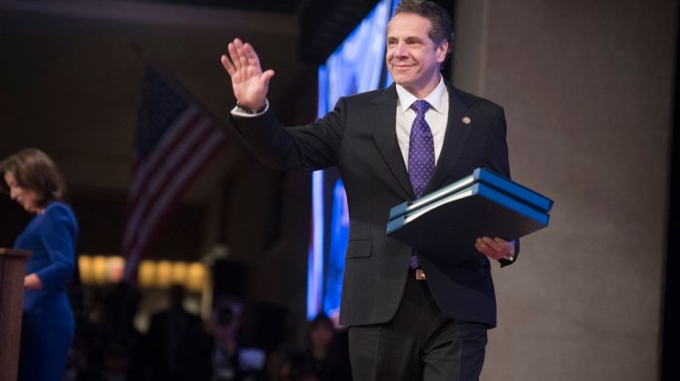 Gov.  Andrew Cuomo prepares Wednesday to deliver  his State of the State speech in Albany.
