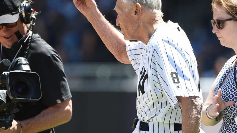 Former New York Yankees player Dr. Bobby Brown is introduced during the 70th annual Old-Timers' Day at Yankee Stadium on Sunday, June 12, 2016.