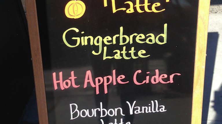 NYC's best pumpkin spice lattes: A definitive guide 2 Berkli Parc Cafe welcomes customers with fall spirit.