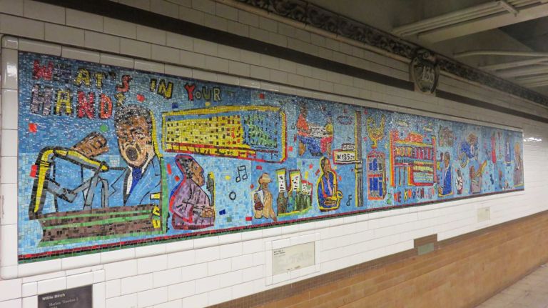 In a nod to the Harlem Renaissance, the mosaic artwork at the 135th Street 2 and 3 subway station is part of the MTA's series titled 