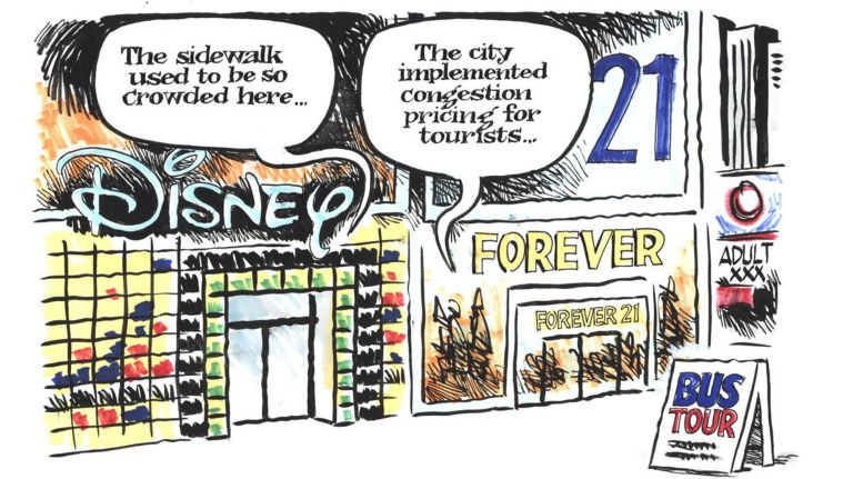 Jimmy Margulies cartoon about congestion pricing