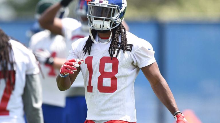 New York Giants wide receiver Geremy Davis looks on during the Giants Organized Team Activities at Quest Diagnostics Training Center on Wednesday, June 1, 2016.