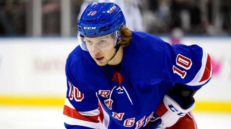 Left wing Artemi Panarin signed a seven-year contract with the Rangers during the offseason.