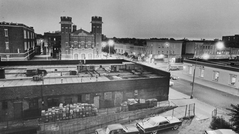 The view from 3102 Newkirk Ave. in East Flatbush, Brooklyn, on Aug. 18, 1975. Singer Barbra Streisand lived in the apartment as a young girl.