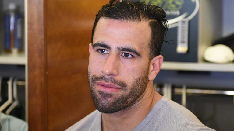 New York Jets tight end Jace Amaro answers questions from the media during Organized Team Activities at the Jets Training Center on Wednesday, May 25, 2016.