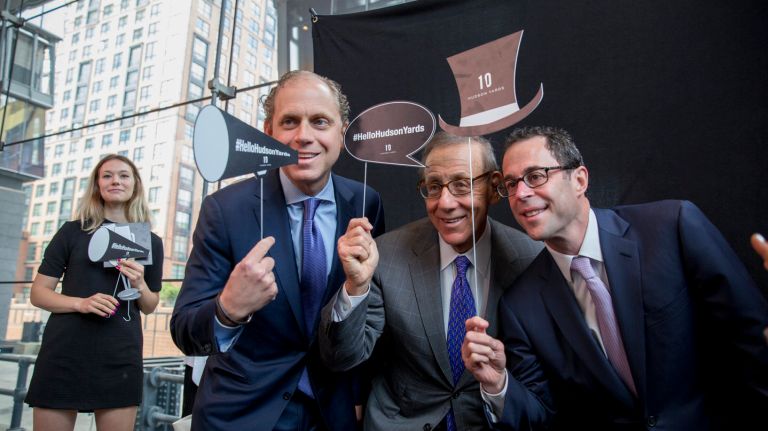 10 Hudson Yards welcomes first tenant: See pictures 13 Related Companies CEO Jeff Blau, right, Related Companies chairman Stephen Ross, center, pose at a photo booth during an event at 10 Hudson Yards building on 30th Street and 10th Avenue on May 31, 2016.