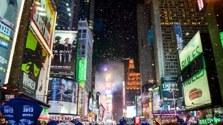 Times Square on New Year's Eve.