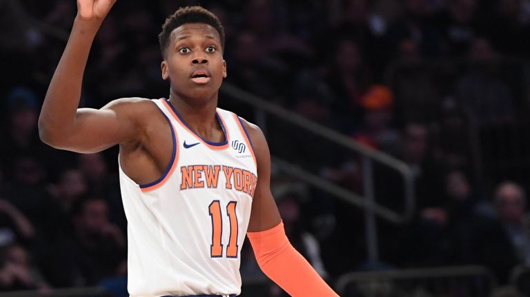 Frank Ntilikina soaks in Guys’ Night Out at Lord & Taylor in midtown 1 Frank Ntilikina was the Knicks' first-round pick in this year's NBA Draft.