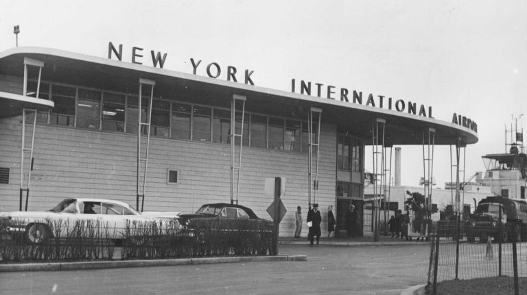The New York International building at Idlewild Airport in Jamaica, Queens, on Feb. 14, 1960. The airport was renamed in honor of John F. Kennedy in December, 1963.