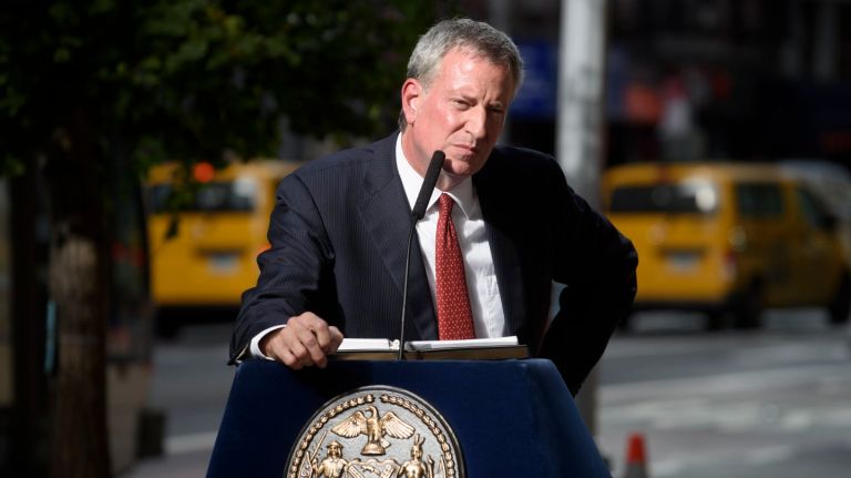 Mayor Bill de Blasio unveiled his 