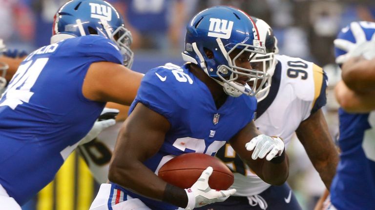 Orleans Darkwa is averaging 5.1 yards per carry this season for the Giants.