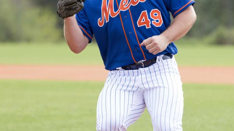 NY Mets pitcher Josh Smoker during a spring training workout in Port St. Lucie, Fla. Saturday Feb. 20, 2016.