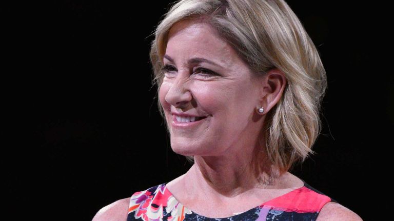 Chris Evert looks on from center court during the 9th annual BNP Paribas Showdown at Madison Square Garden on Tuesday, March 8, 2016.