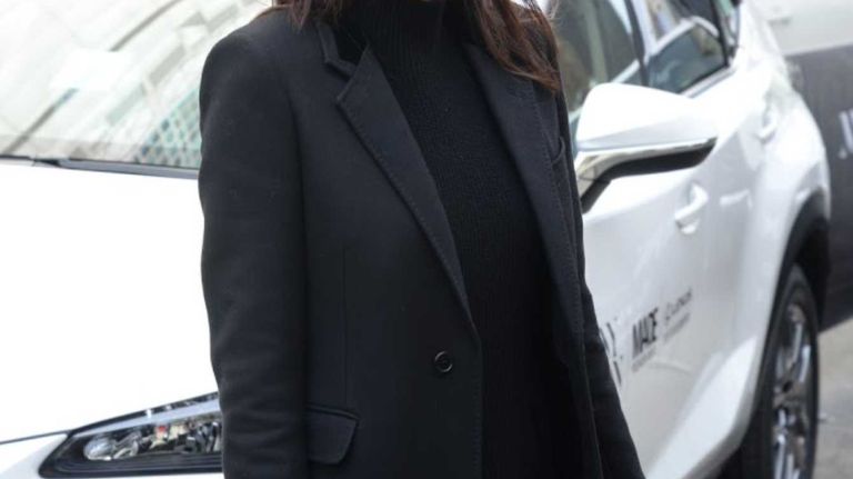 A woman attends New York Fashion Week on Feb. 11, 2016.