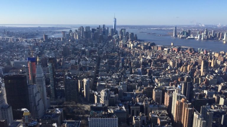 The sprawling view from the 86th floor of the Empire State Building. 