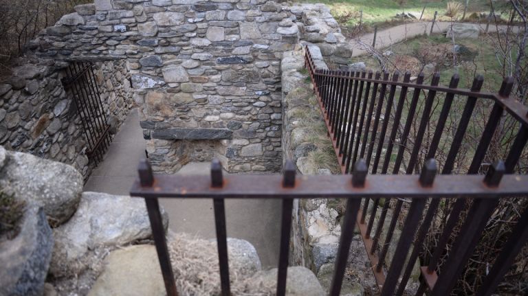 The Irish Hunger Memorial, located on Vesey Street and North End Avenue, is open from 8 a.m. to 6:45 p.m. from November through April.