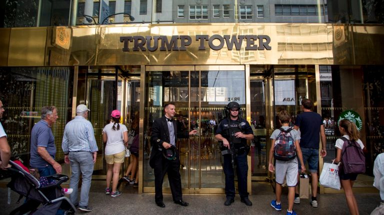 Punk Rock group Pussy Riot held a protest inside Trump Tower on Tuesday, Oct. 23, 2017.
