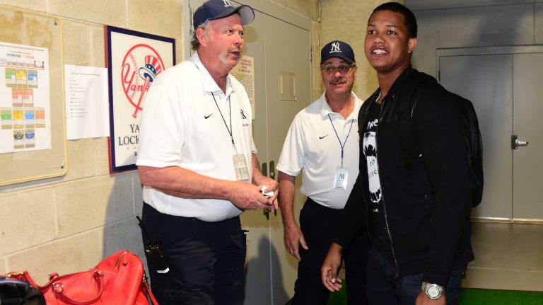 New York Yankees spring training 2016 119 New York Yankees second baseman Starlin Castro stands outside the locker room during spring training at George M. Steinbrenner Field in Tampa, Fla., on Wednesday, Feb. 24, 2016.