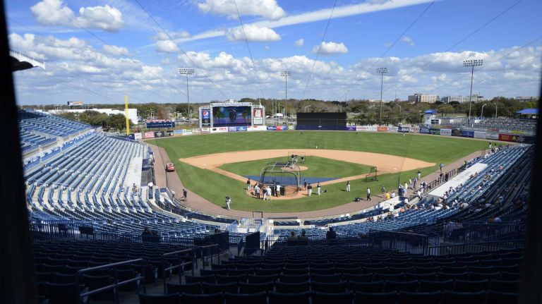 New York Yankees spring training 2016 130 The New York Yankees take batting practice during spring training at George M. Steinbrenner Field in Tampa, Fla., on Monday, Feb. 22, 2016.