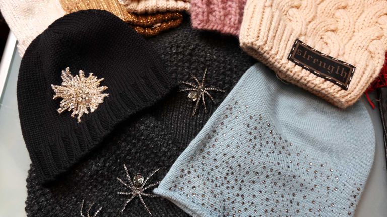 Shag Boutique in Roslyn shows off stars affixed to wool hats.