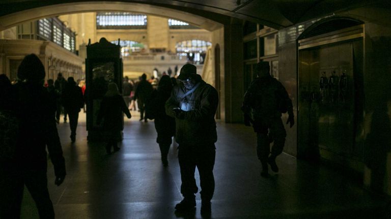 A partial power outage at Grand Central Terminal darkened corridors, and closed shops, on Feb. 15, 2016.