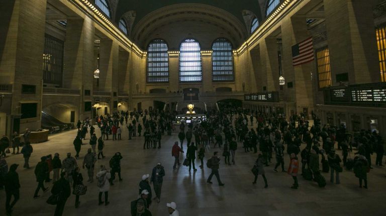 A partial power outage at Grand Central Terminal darkened corridors, and closed shops, on Feb. 15, 2016.