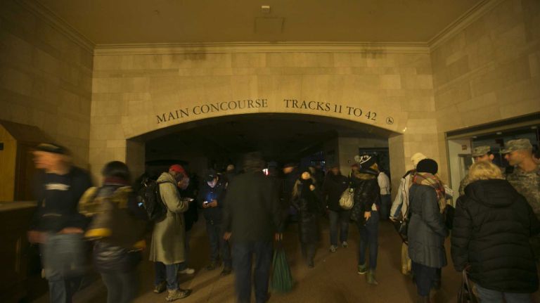 A partial power outage at Grand Central Terminal darkened corridors and closed shops, on Feb. 15, 2016.