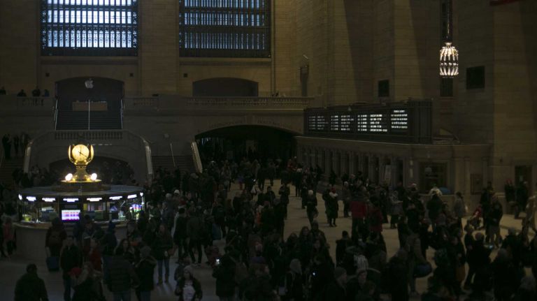 A partial power outage at Grand Central Terminal darkened corridors, and closed shops, on Feb. 15, 2016.