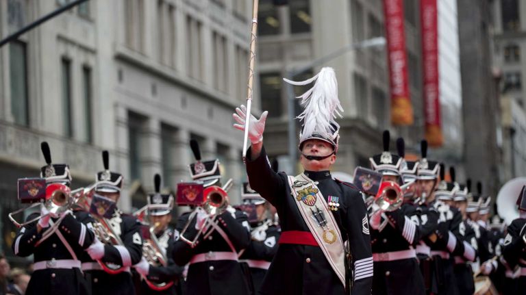 Participants march in the 96th annual New York City Veterans Day Parade in lower Manhattan on Wednesday, Nov. 11, 2015.
