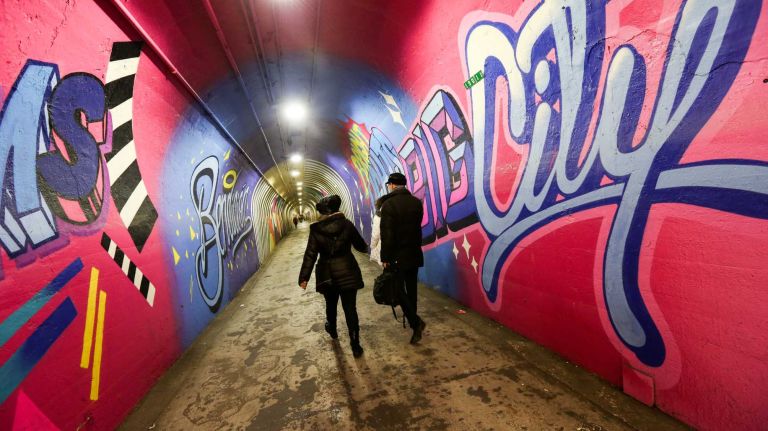 The 191st street subway station tunnel for the #1 train in Washington Heights, Wednesday, Jan. 6, 2016.