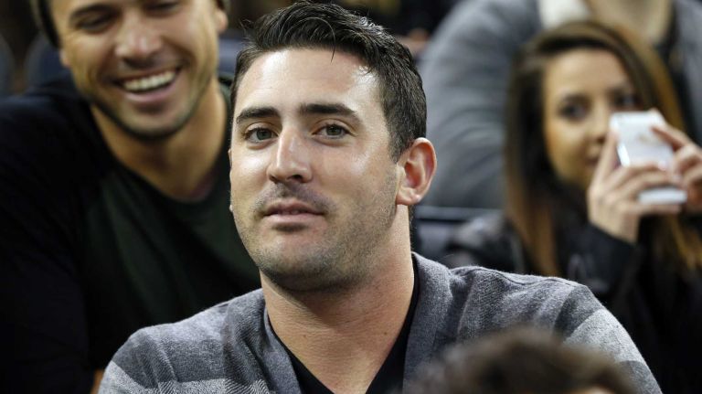 Matt Harvey of the New York Mets attends a game between the New York Rangers and the Ottawa Senators at Madison Square Garden on Saturday, April 5, 2014 in New York City.