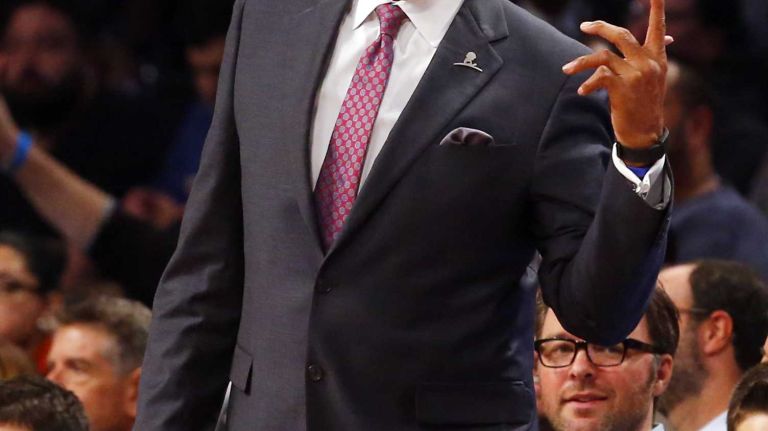 Nets vs. Bulls 37 Head coach Lionel Hollins of the Brooklyn Nets looks on in the first half against the Chicago Bulls at Barclays Center on Wednesday, Oct. 28, 2015 in Brooklyn, New York.