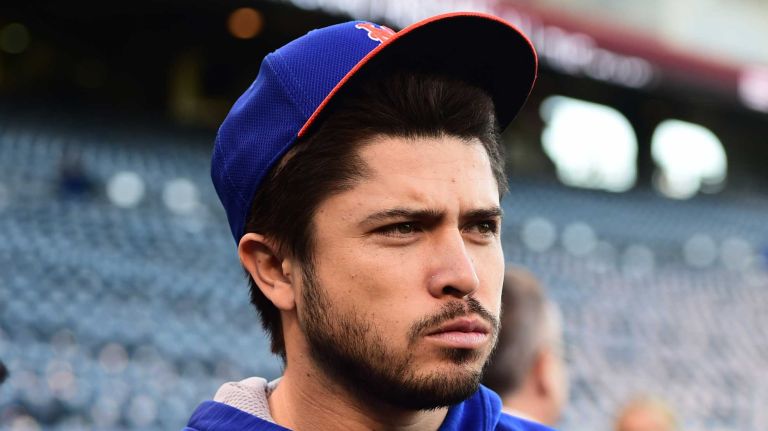 World Series Game 2: Mets vs. Royals 82 New York Mets catcher Travis d'Arnaud (7) prior to Game 2 of the World Series against the Kansas City Royals at Kauffman Stadium on Wednesday, Oct. 28, 2015.
