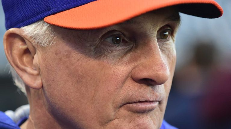 World Series Game 2: Mets vs. Royals 83 New York Mets manager Terry Collins (10) looks on during warmups before Game 2 of the World Series against the Kansas City Royals at Kauffman Stadium on Wednesday, Oct. 28, 2015.