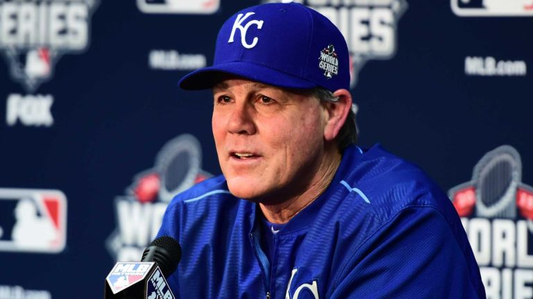 World Series Game 1: Mets vs. Royals 145 Kansas City Royals manager Ned Yost speaks at a press conference during Game 1 of the World Series against the Mets at Kauffman Stadium on Tuesday, Oct. 27, 2015.